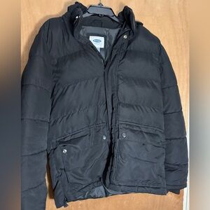 Old Navy Men's Black Quilted Puffer Jacket